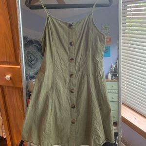 Green button up dress from SHEIN